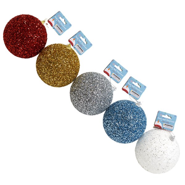 Jumbo Tinsel Ball Christmas Ornament