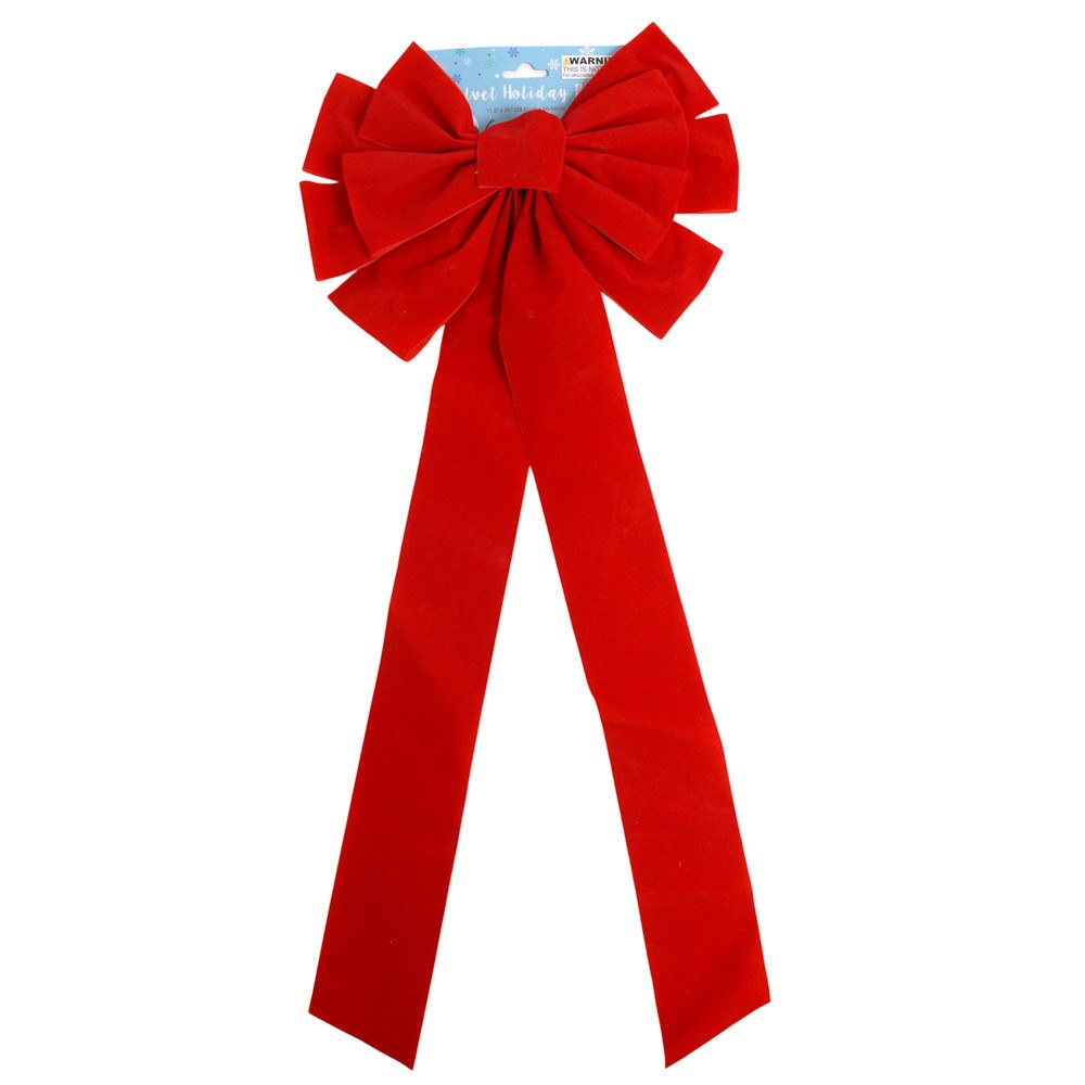 Red Velvet Christmas Bow - 26 in