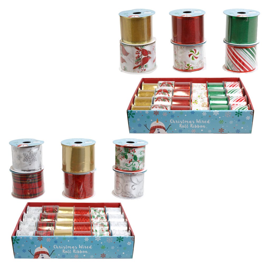 Wired Christmas Ribbon - 3 yd