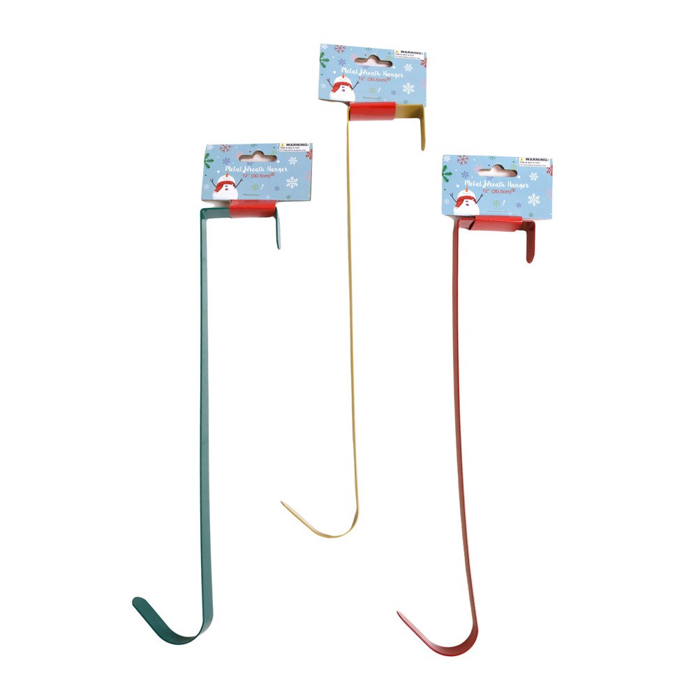 Metal Christmas Wreath Hanger - 12 in