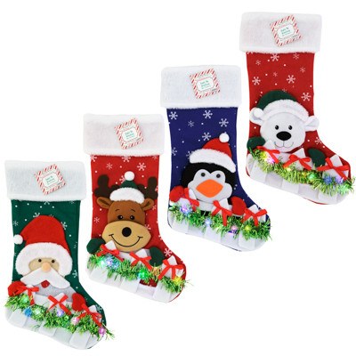 Light-Up Christmas Stocking - 18 in