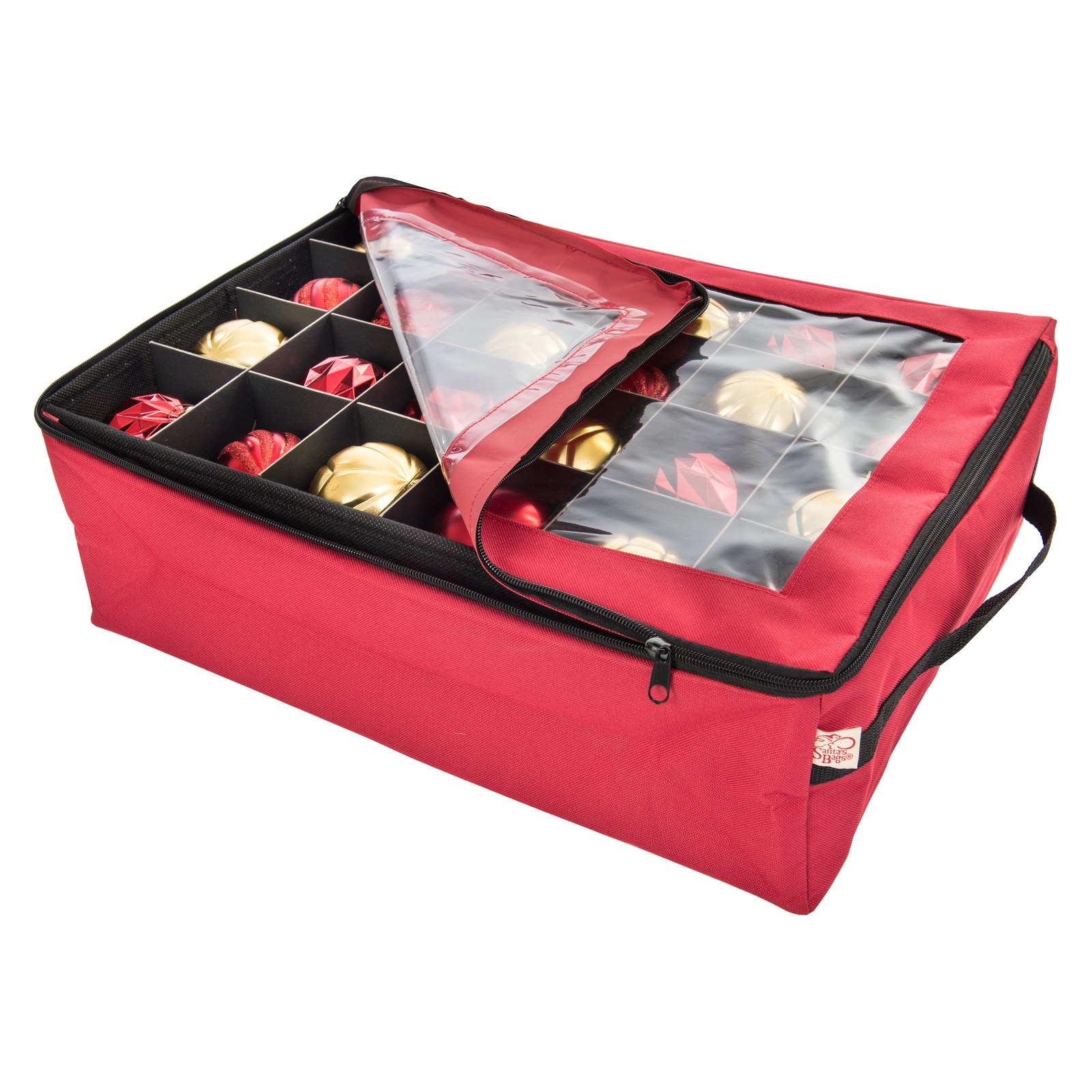 Treekeeper 2-Tray Ornament Bag, Red, L