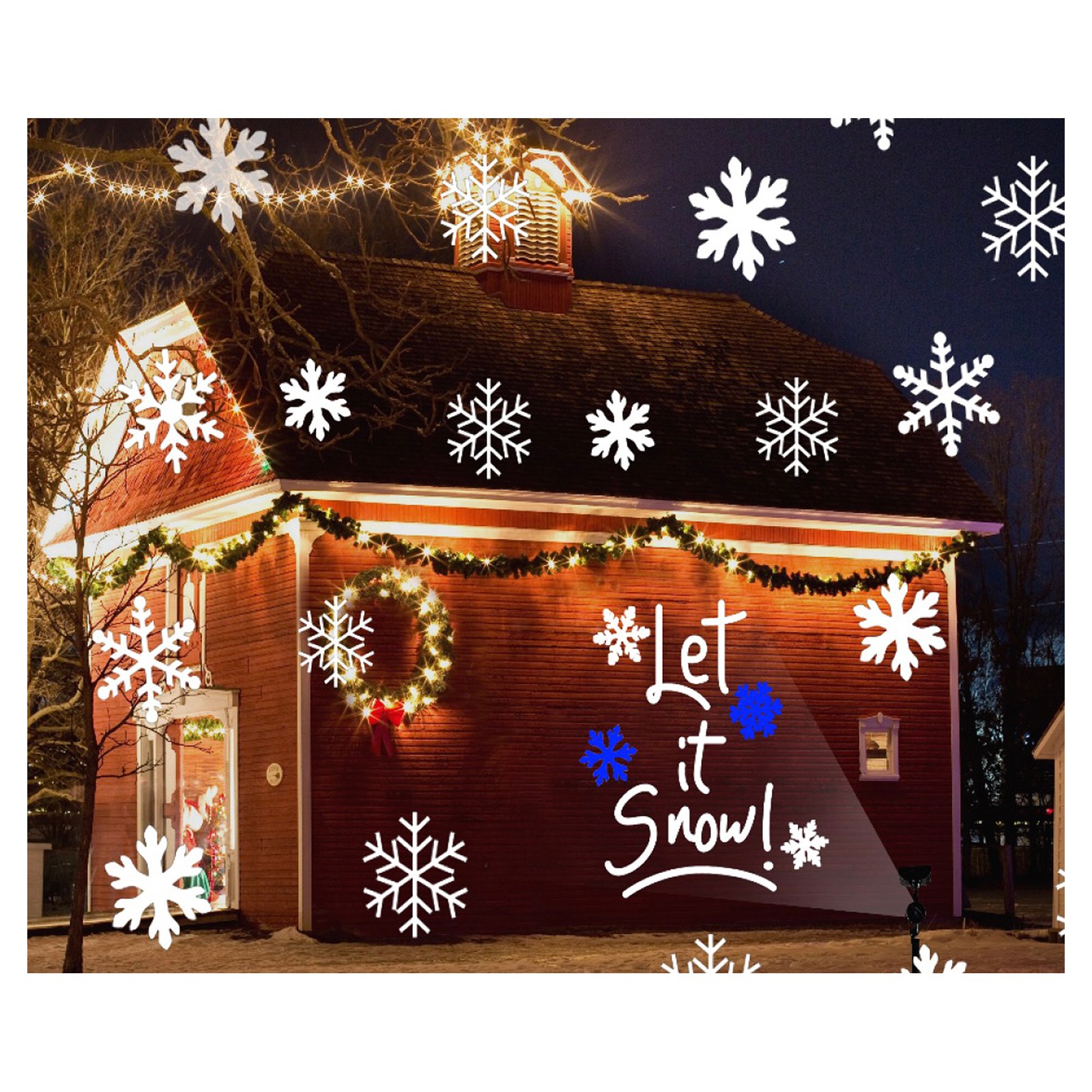Hometown Holidays Snowfall Motion LED Projector, White
