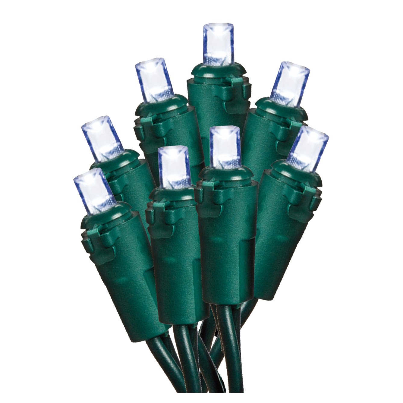 Hometown Holidays LED Light Set, 70 Lights, Cool White, Green Cord