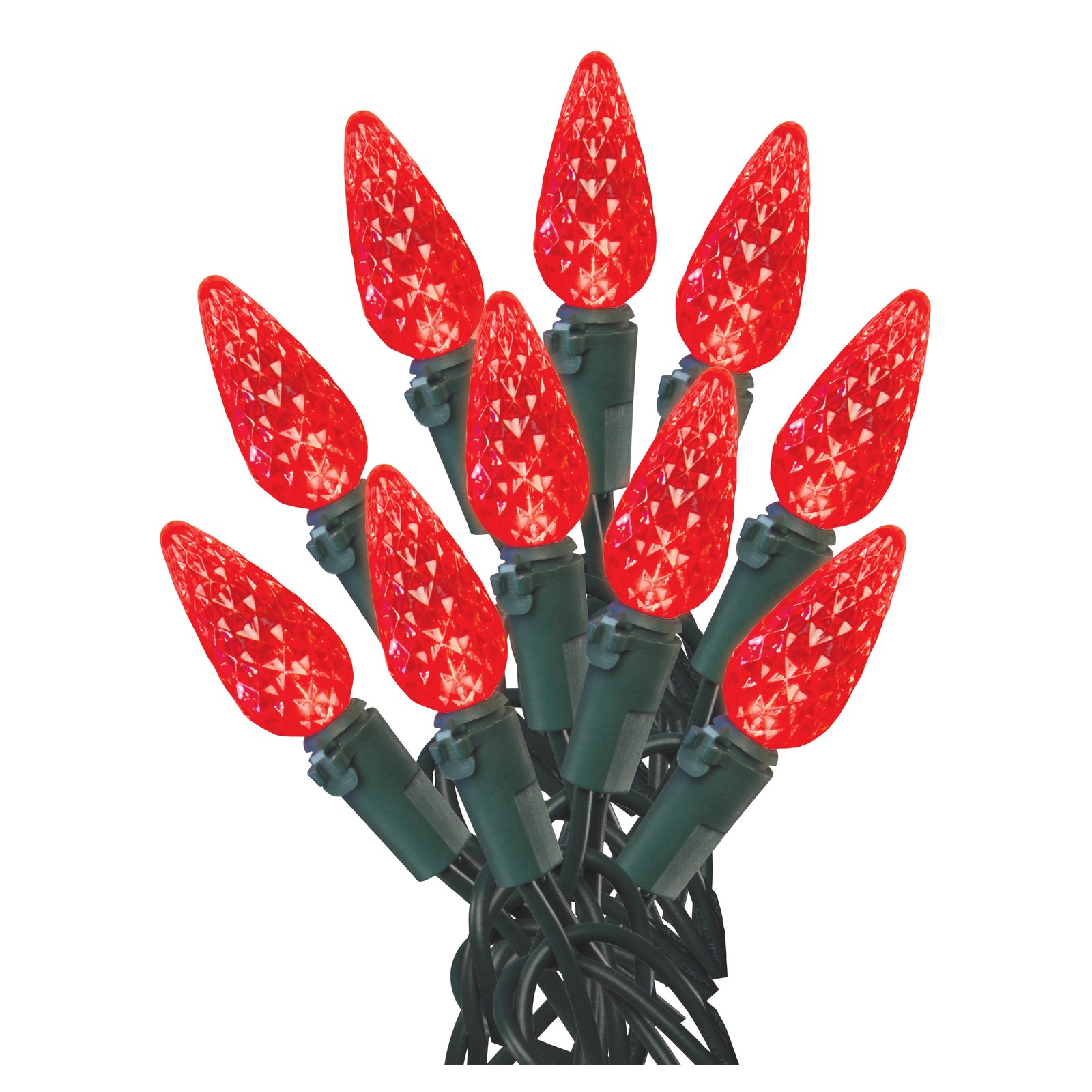 Hometown Holidays LED Light Set, 60 Lights, Red, 14.96 ft