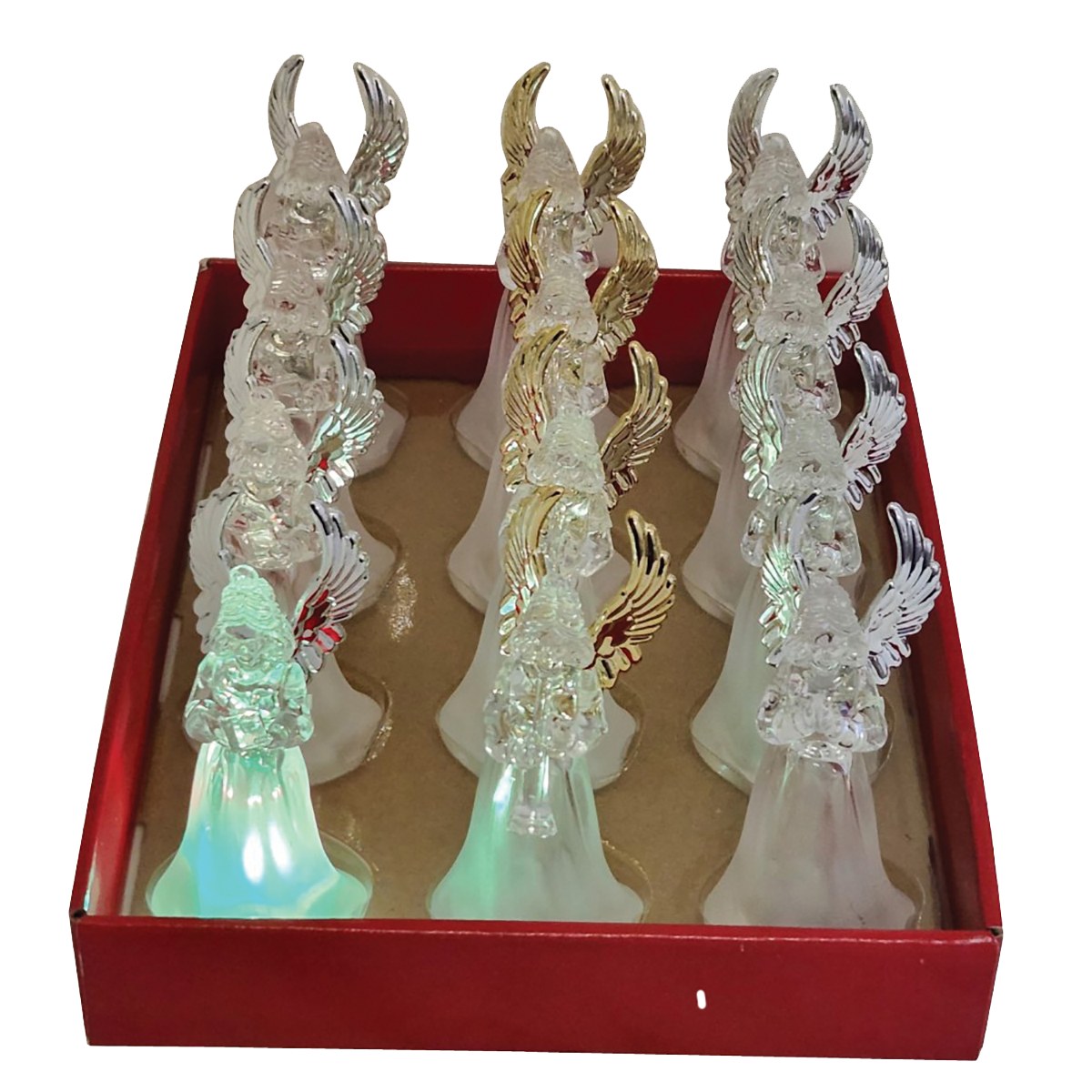 Santas Forest LED Angel Decoration, Multi-Color, 6.75 in