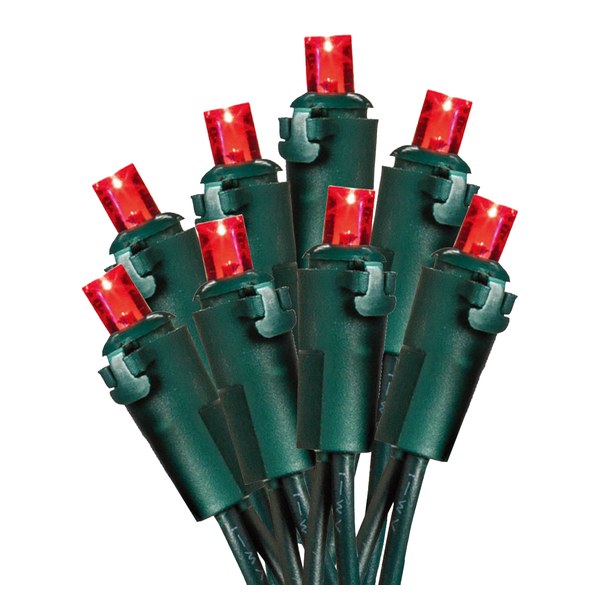 Hometown Holidays LED Light Set, 70 Lights, Red, 18.58 ft