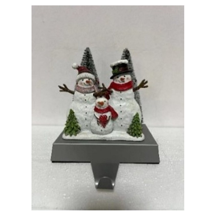 Santas Forest Snowman Family Stocking Holder