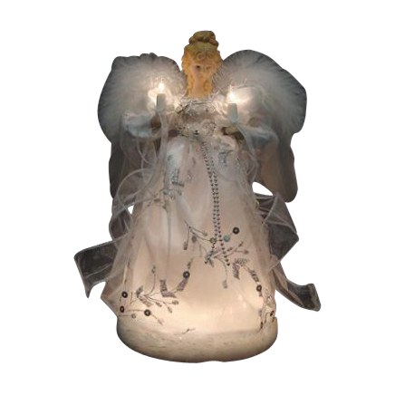 Hometown Holidays Pre-Lit Angel Figurine, 9 in