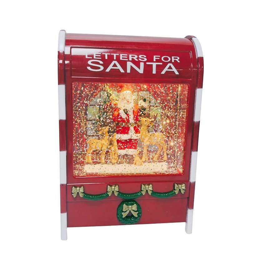 Santas Forest Letter to Santa Lighted Snow Globe, 7.25 in