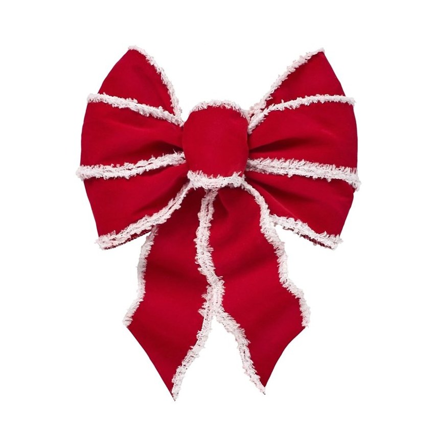 Holidaytrims Santa's Favorite Wired Bow, 8.5 x 14 in