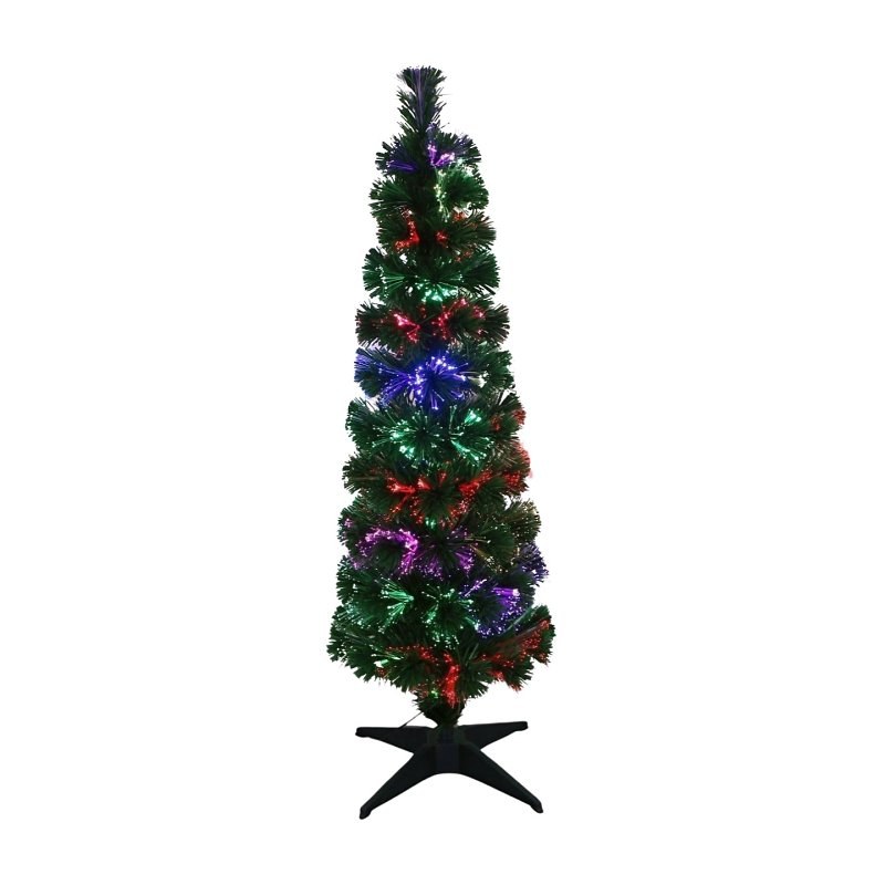 Santas Forest Chasing Fibre Optic Tree, 4 ft