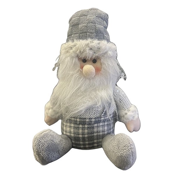 Santas Forest Sitting Snowman or Santa Decoration, 12 in