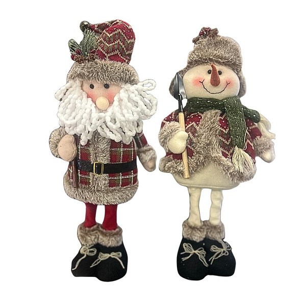 Santas Forest Standing Snowman or Santa Decoration, 20 in