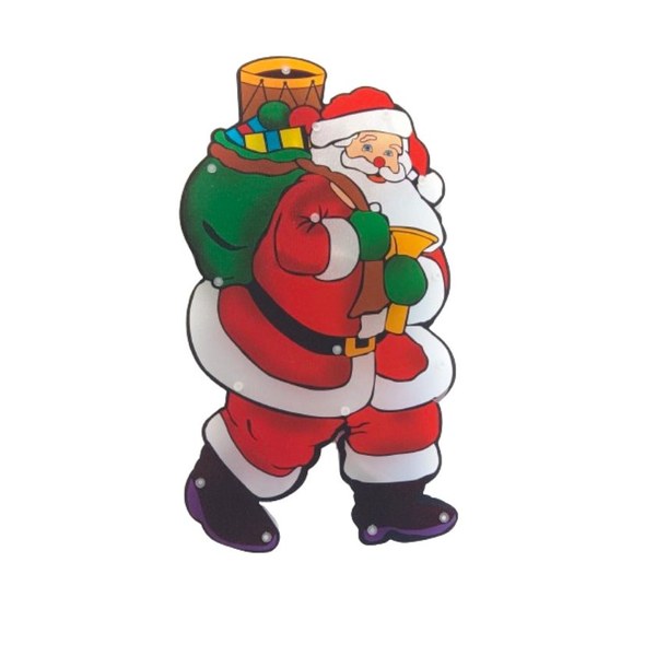 Santas Forest Lighted Santa Window Decoration