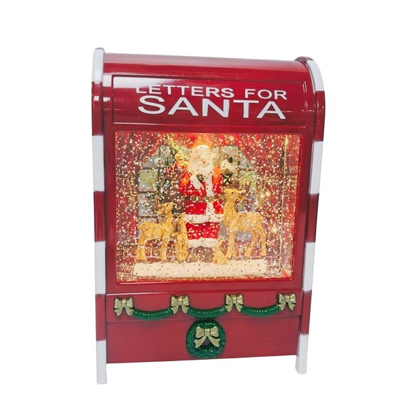 Santas Forest Letter to Santa Lighted Snow Globe, 7.25 in