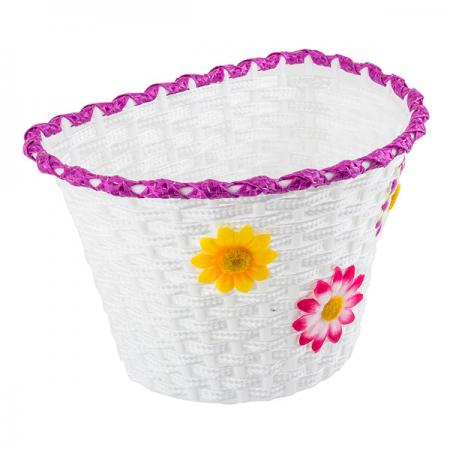 Basket Pyr Ft Plastic W/flowers