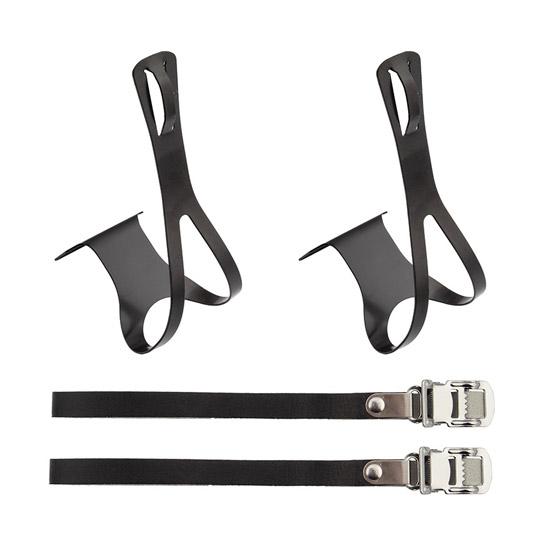 Toe Clips Sunlt Rd Stl W/strap