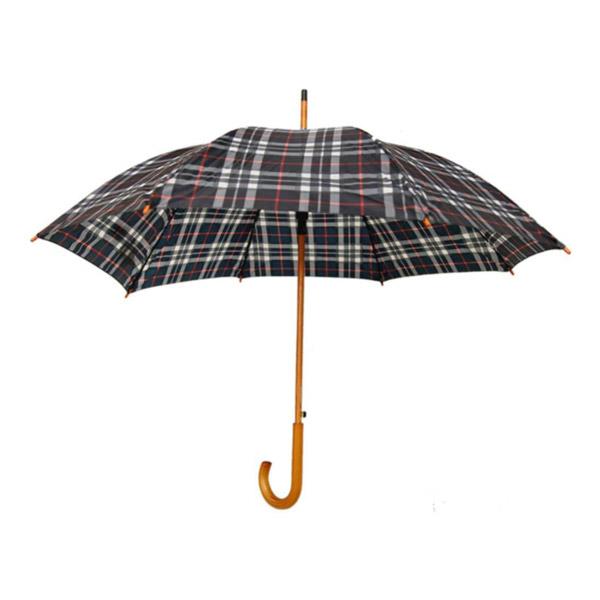 Umbrella 46" Classic Blk Plaid