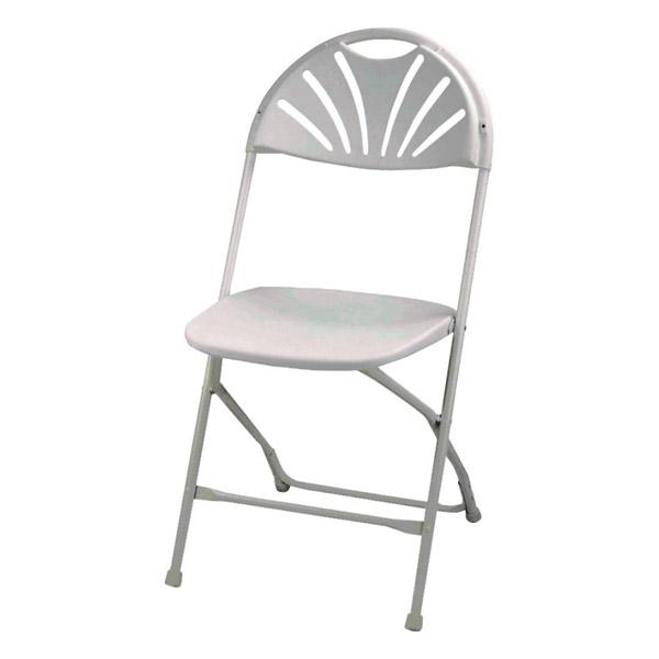 Chair Flding Steel Frame White