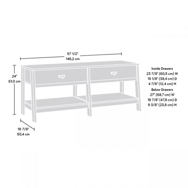 TV Credenza w/ Drawers and Shelves