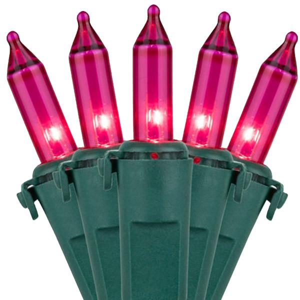 Xmas Light 100 Mini Pink 20'