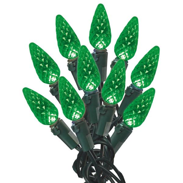 Xmas Light 60 Led C6 Green 15'