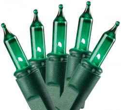 Xmas Light 100 Mini Green 22'